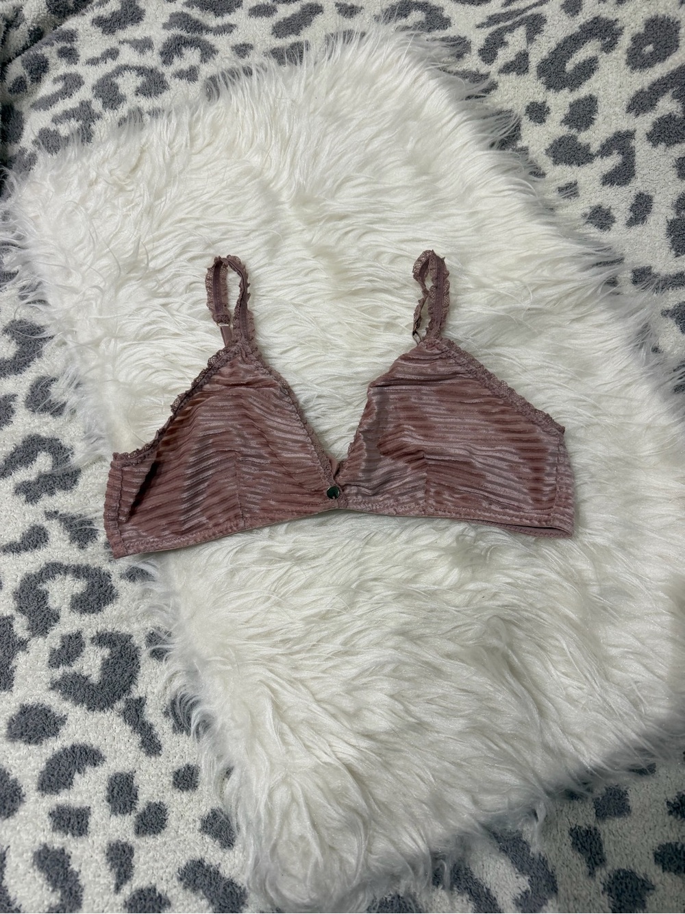 Sam Edelman Ribbed Bralette in Mauve Pink